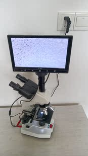 三目电子电视屏幕精子活力检测水质检测畜牲水产养殖显微镜恒温型