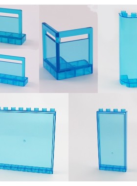 兼容大颗粒积木配件散件建筑透明墙护栏转角楼房拼装搭建玩具房子