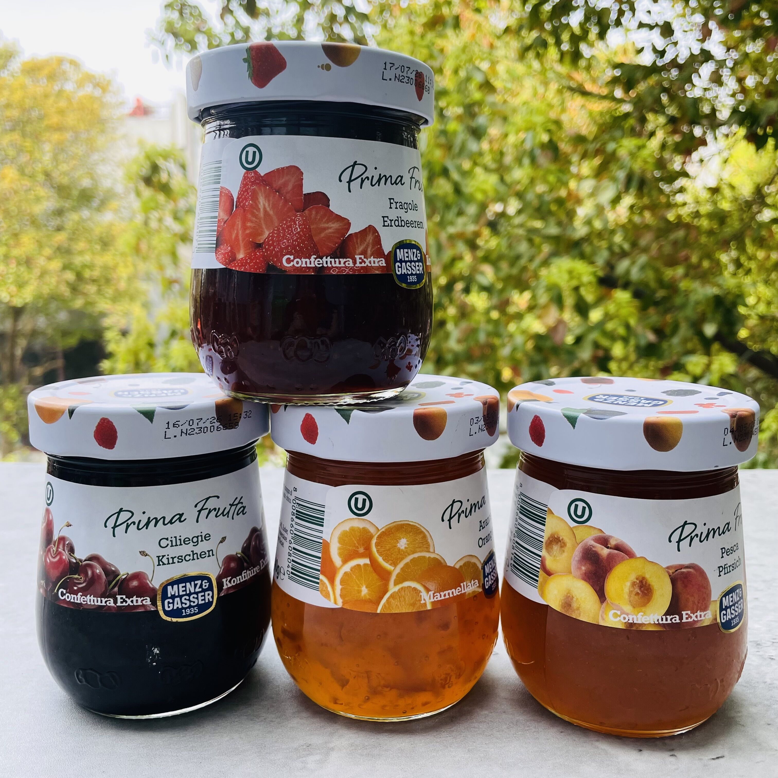 意大利曼莎果酱草莓黄桃樱桃味