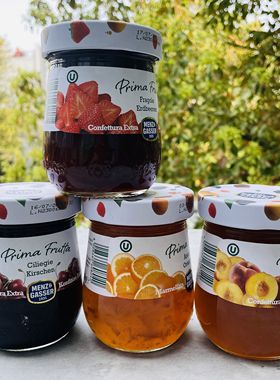 menz&gasser意大利进口曼莎果酱草莓黄桃樱桃香橙味340g