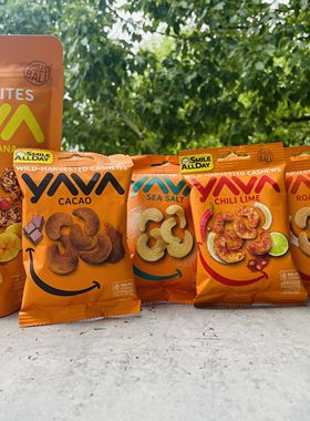 有中文印尼进口亚哇YAVA腰果椰子味/海盐/青柠/可可味/腰果谷物球