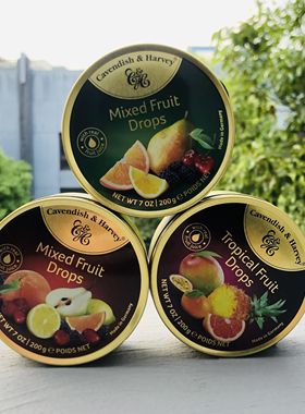 Mixed fruit drops德国进口嘉云混合四季热带水果味糖果tropical