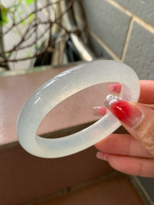 【小陈翡翠】缅甸天然翡翠A货冰种55贵妃翡翠手镯