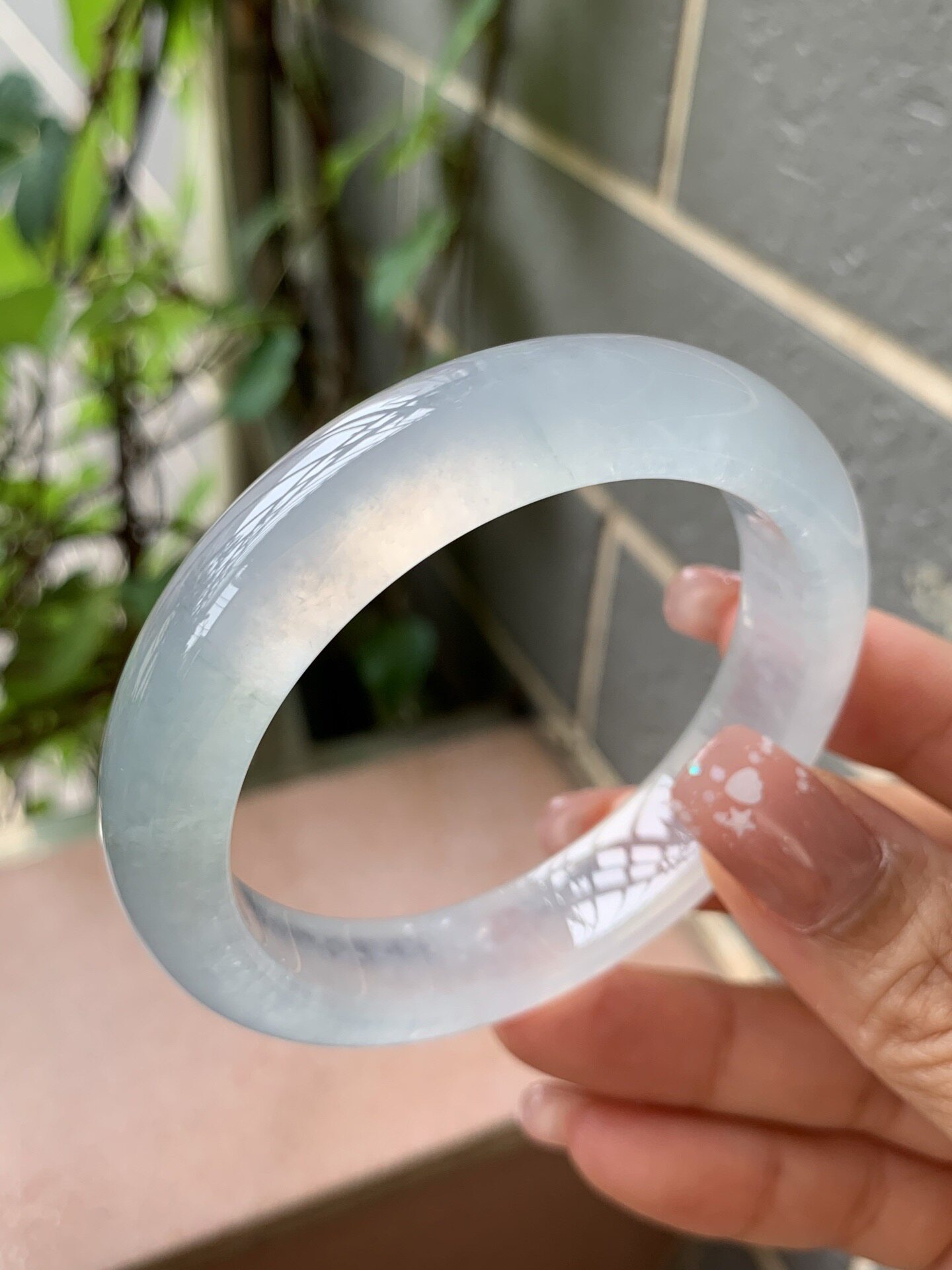 【小陈翡翠】缅甸天然翡翠A货冰种52正圈翡翠手镯