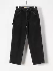 Baggy Black Washed Distressed Jeans Logger Pants Vintage Solid Color Minimalist Basic Commuter Kanye Style