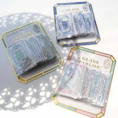 日系玻璃窗花贴纸贴画立体3D浮雕