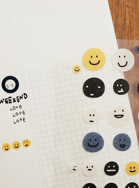 韩国文具suatelier贴纸小清新手帐素材整张表情包旅行贴画SONIA