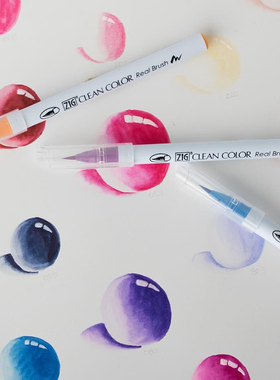 日本吴竹zig软毛笔尖6000AT水彩笔刷漫画上色手帐插画简笔画Brush