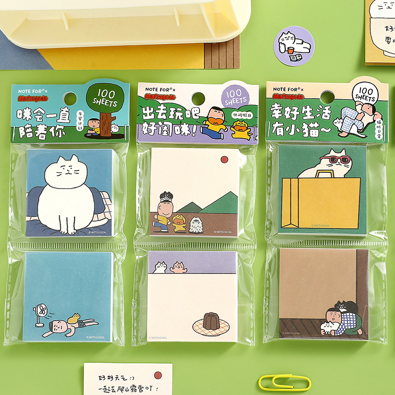 NOTEFOR韩国猫咪迷你组合便签本