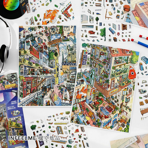 Infeel.Me我的小屋圣诞造景贴纸