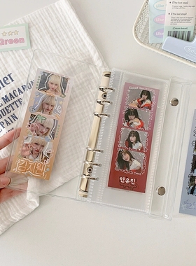 A6人生四格卡册相册half极窄内页1格2宫格竖款PP插袋3寸韩娱小卡