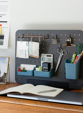 日本kingjim锦宫peggy洞洞板办公收纳追星女孩照片墙桌面挂钩笔筒