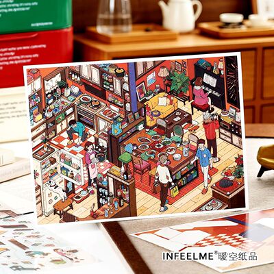 Infeel.Me我的小屋造景贴纸第32弹2.5D创意diy解压贴画J人P人码货
