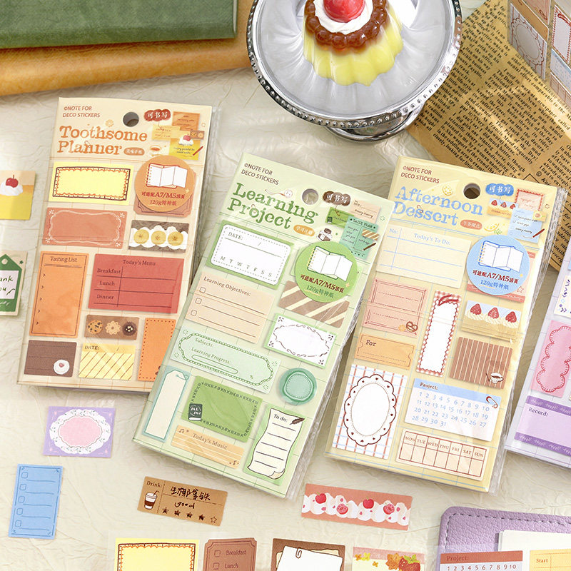 NOTE FOR邂逅漫时光三折装饰贴纸简约M5/A7手账日程打卡标签贴画