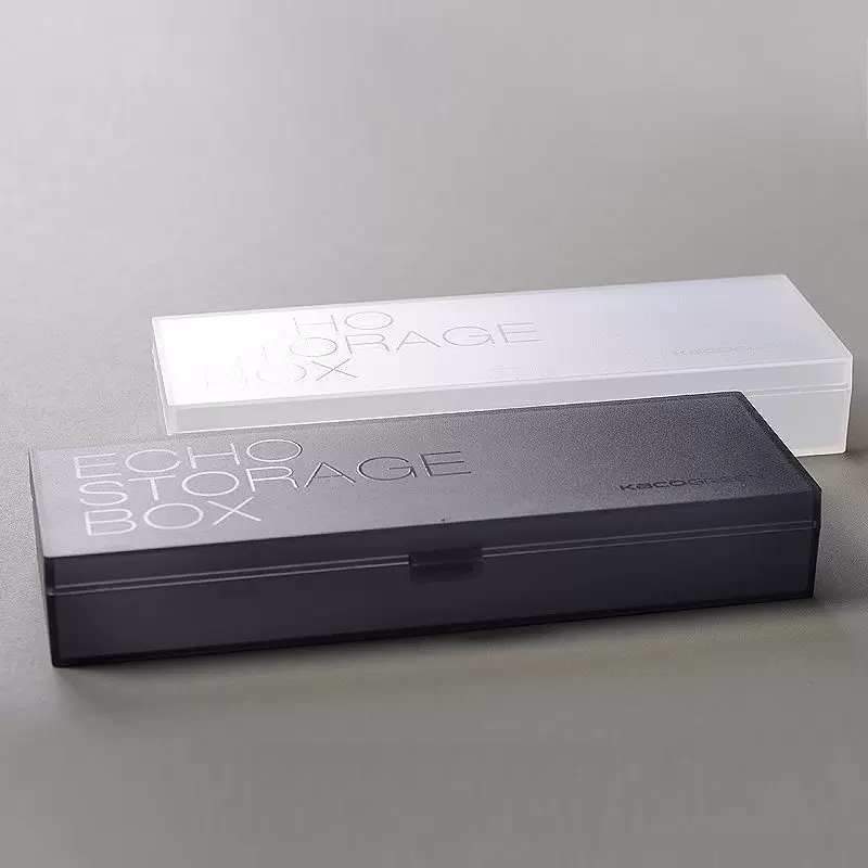 KACO透明文具盒铅笔盒塑料磨砂半透明初中生简约日系修饰带收纳盒