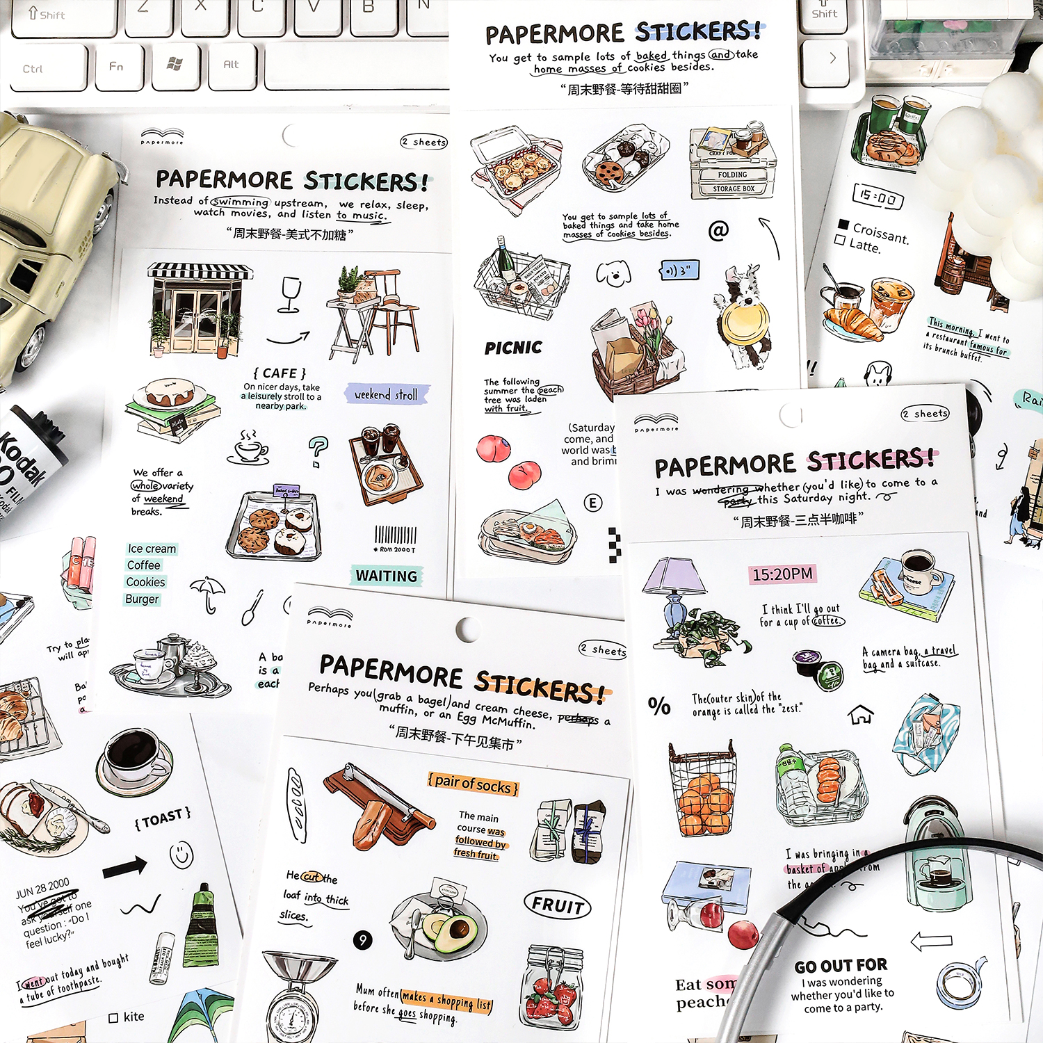 PaperMore周末野餐贴纸素材贴画