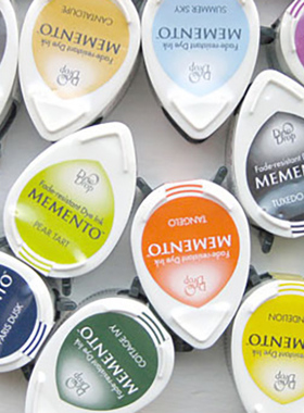 日本Tsukineko/月猫水滴印台Memento MD速干线条橡皮章艺术纸印泥