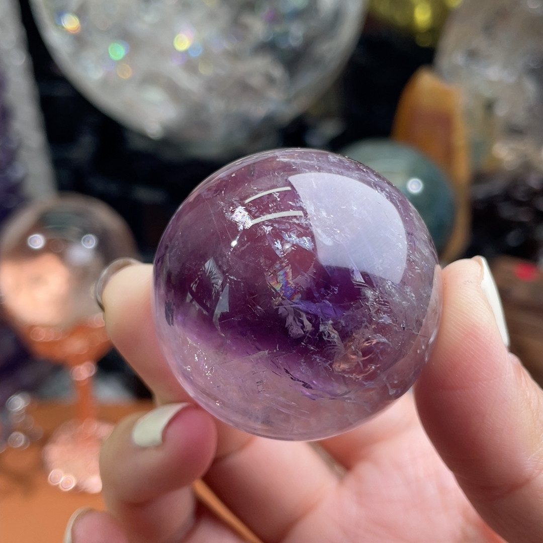 玻利维亚紫水晶球40.8mm+,家居饰品,装饰摆件,淘宝优惠券,粉丝福利购,淘宝优惠卷