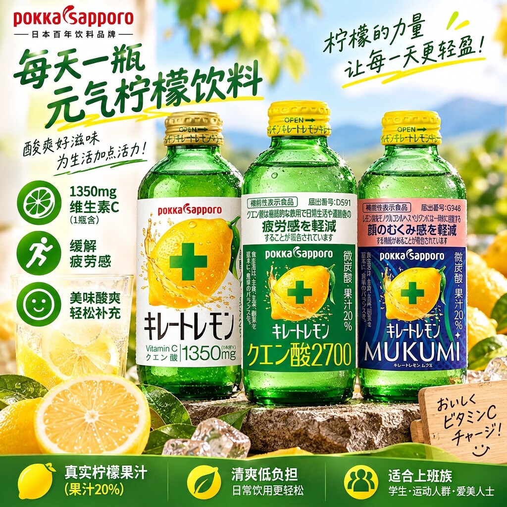 日本PokkaSapporo柠檬碳酸饮料图片