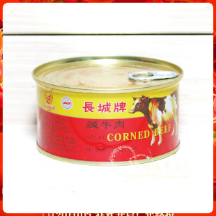 金冠卖家港版 即食方便午餐肉罐头火锅材料340克 长城牌咸牛肉罐头