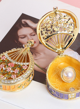 创意工艺品珐琅首饰盒网红轻奢中式家居创意琵琶小摆件礼品礼物