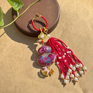 宋锦双面葫芦挂件纯手工挂件挂车挂饰品旗袍压襟流苏包 成品