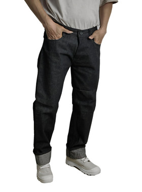 美式休闲原色标准直筒剪裁刺绣后兜纯色牛仔长裤K852包邮大码