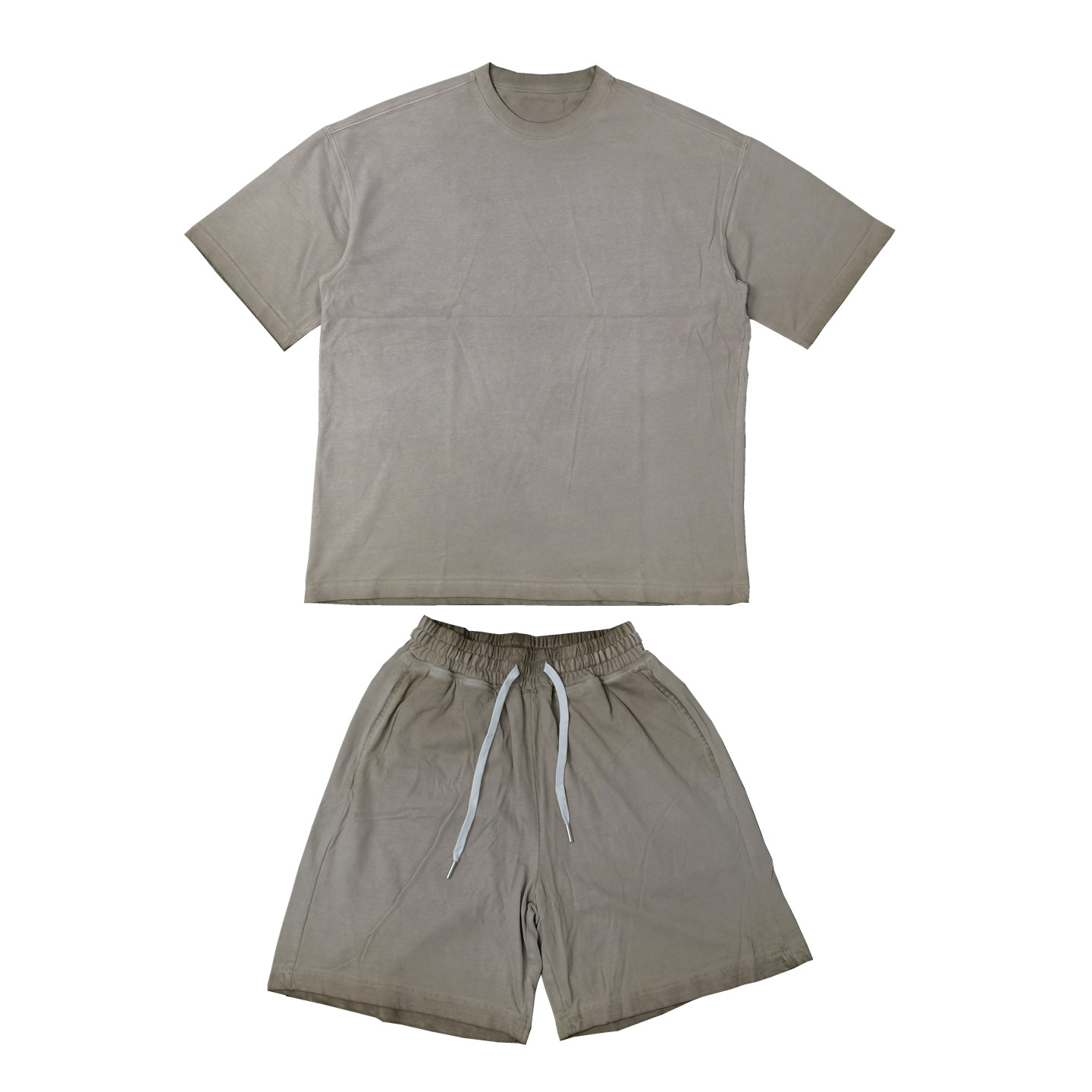 无品牌脏洗做旧重磅全棉T恤