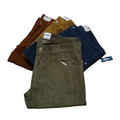 春秋基础美式休闲简约纯色五袋直筒纯棉灯芯绒条绒长裤K192包邮男