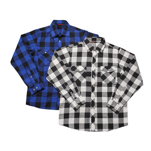 格子美式 包邮 休闲街头大格纹翻领长袖 Y526 潮 衬衫 春秋密实棉料经典