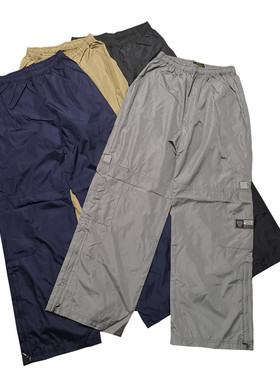 大码断码清仓松紧腰宽松尼龙直筒多口袋裤脚拉链休闲长裤K403包邮