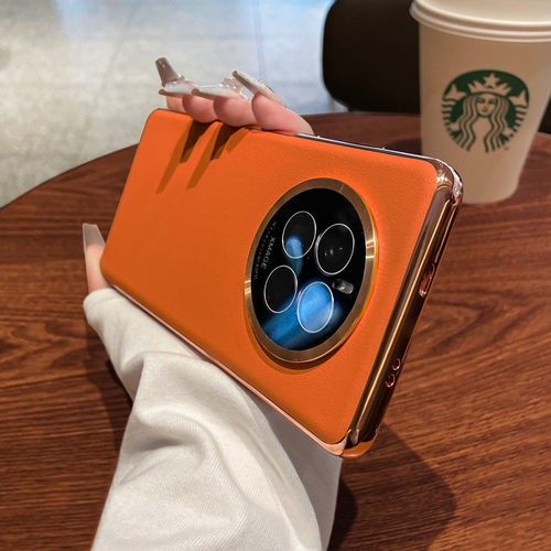 适用华为mate50pro新款手机壳m40pro素皮超薄m50rs镜头全包高级感保护套m30epro防摔男女荣耀magic4pro外壳40