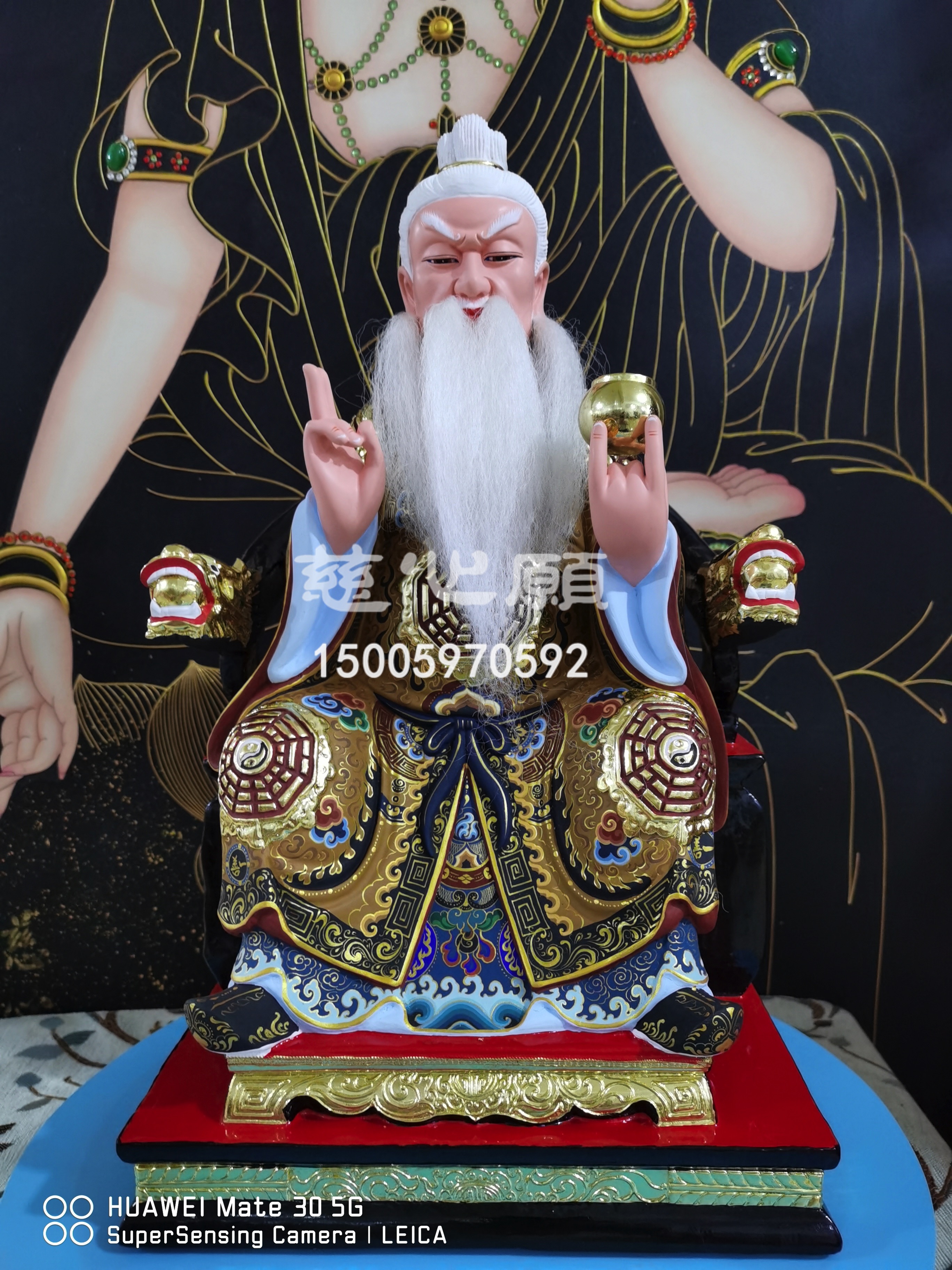 仙师神像木雕李淳风铁板