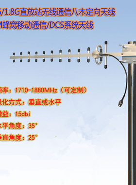联必达1710-1880MHz GSM蜂窝系统通信/DCS系统通信八木定向天线