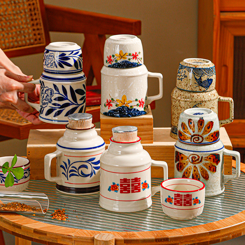 创意复古小暖壶办公室带盖