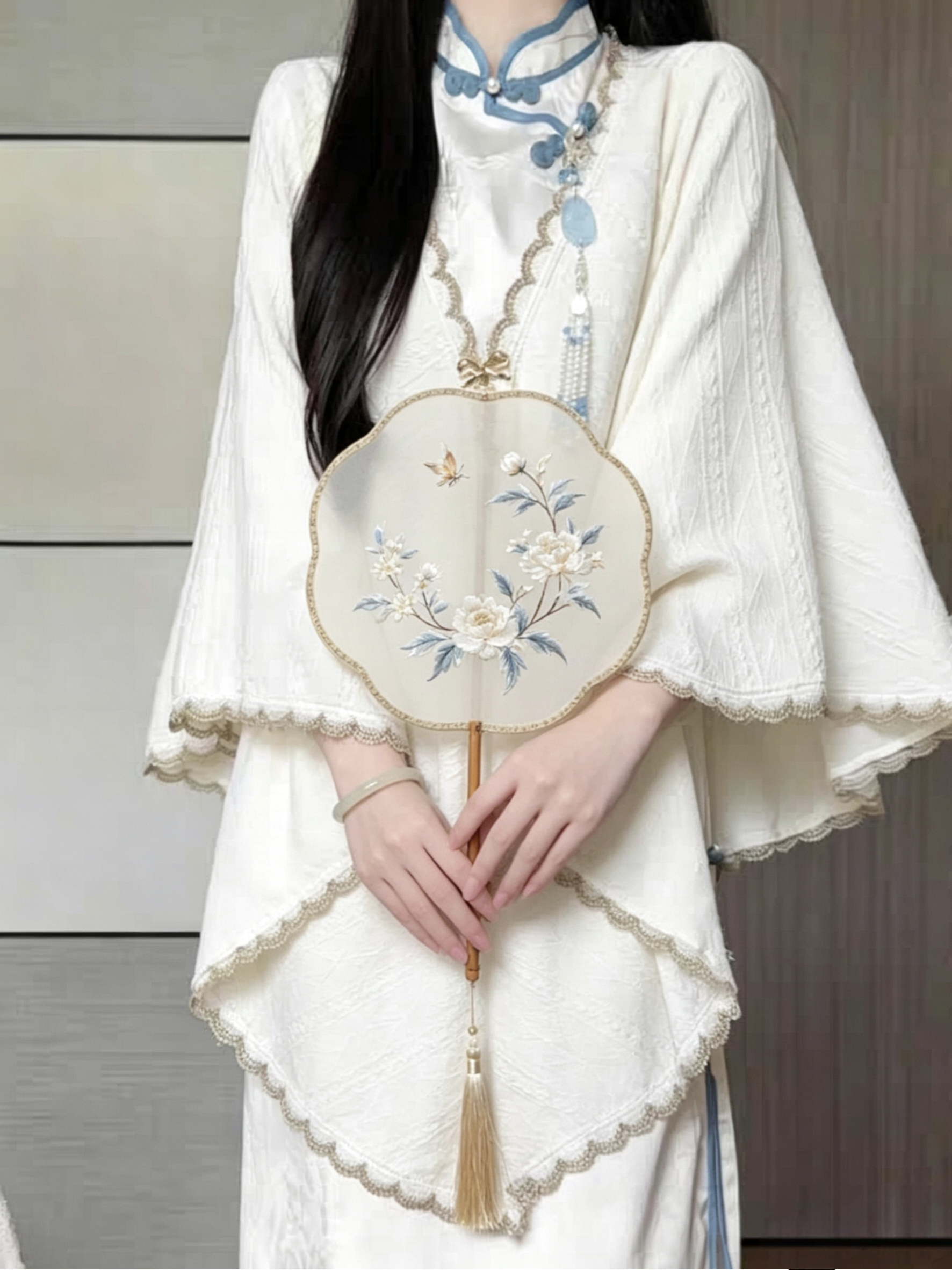 抹茶麻薯2026年春季新款改良旗袍连衣裙披肩日常百搭少女复古外套
