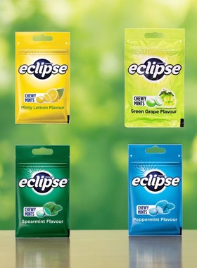 香港进口Eclipse易极薄荷软糖45G袋装清凉爽口办公室休闲小零食