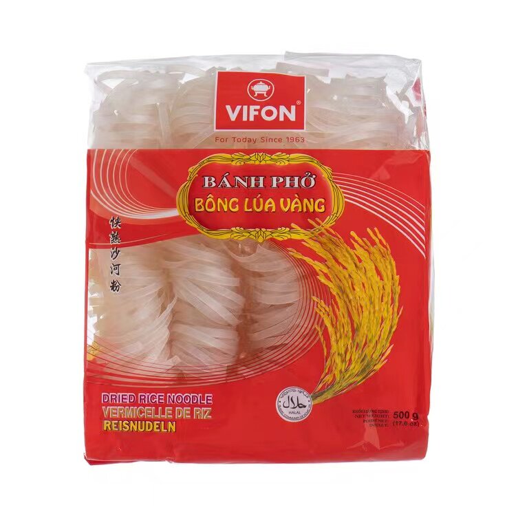 网红推荐 VIFON越南快熟河粉500G家用商用干炒牛河干河粉方便速食