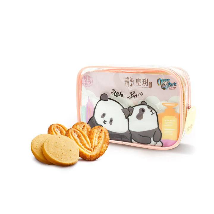 香港进口皇玥熊猫精品熊猫精品袋礼盒爸妈篇原味蝴蝶酥牛油脆曲奇