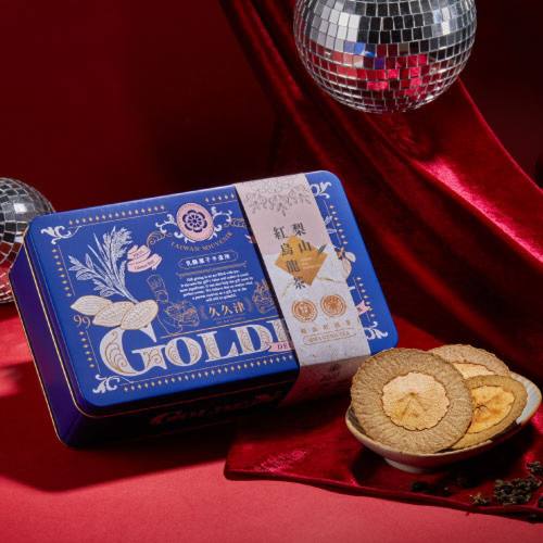 久久津 - 珍藏铁盒红乌龙苹果米饼16包新年礼盒送礼年货