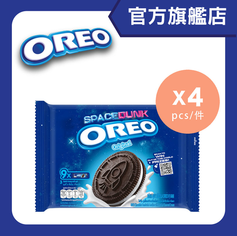 Oreo 香港进口云呢拿味朱古力夹心饼干松脆曲奇家庭装248.4克x4版