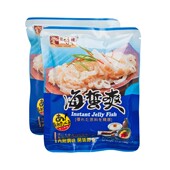 下酒菜凉拌菜 新鲜水产 开袋即食 100GX2袋装 特选美味栈海蜇爽