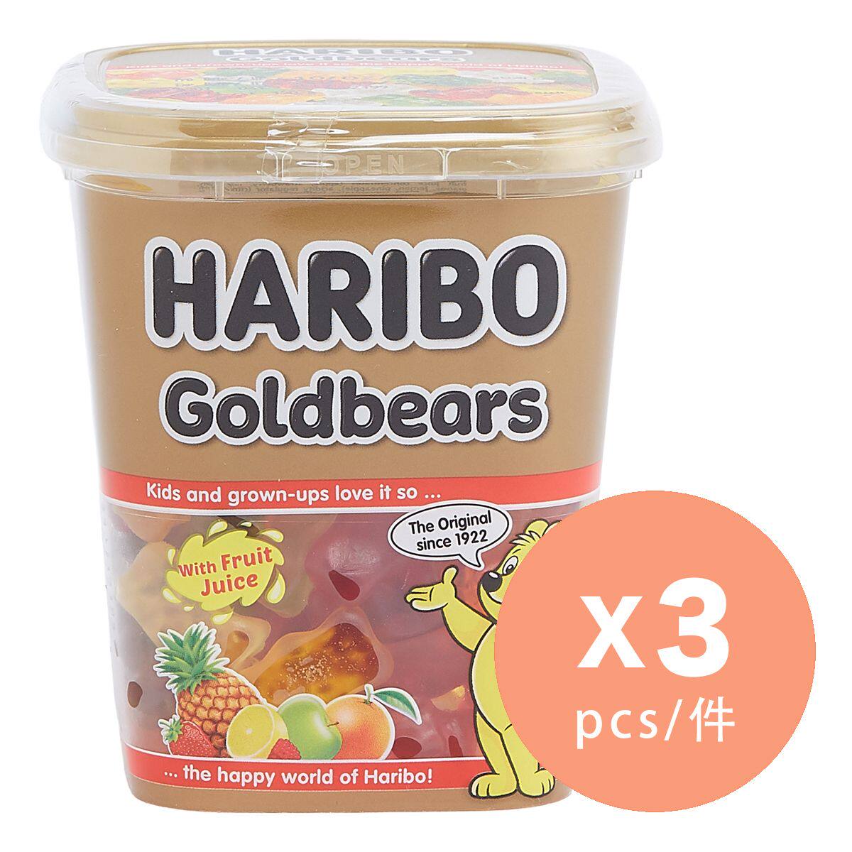 哈瑞宝 - 金熊杂果橡皮糖杯装 x 3多口味混合果汁软糖