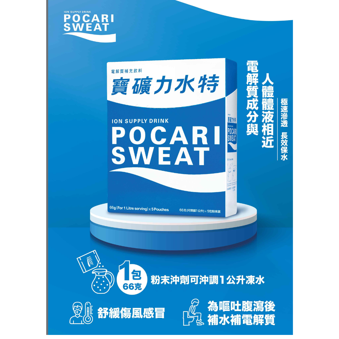 进口宝矿力水特粉剂1盒装内有5小包x66g运动饮品补充水分功能饮料