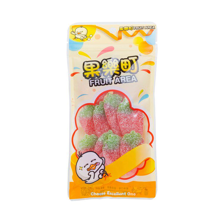 香港进口FRUIT AREA夹糖-酸沙士多啤梨像皮糖儿童休闲零食小吃85G