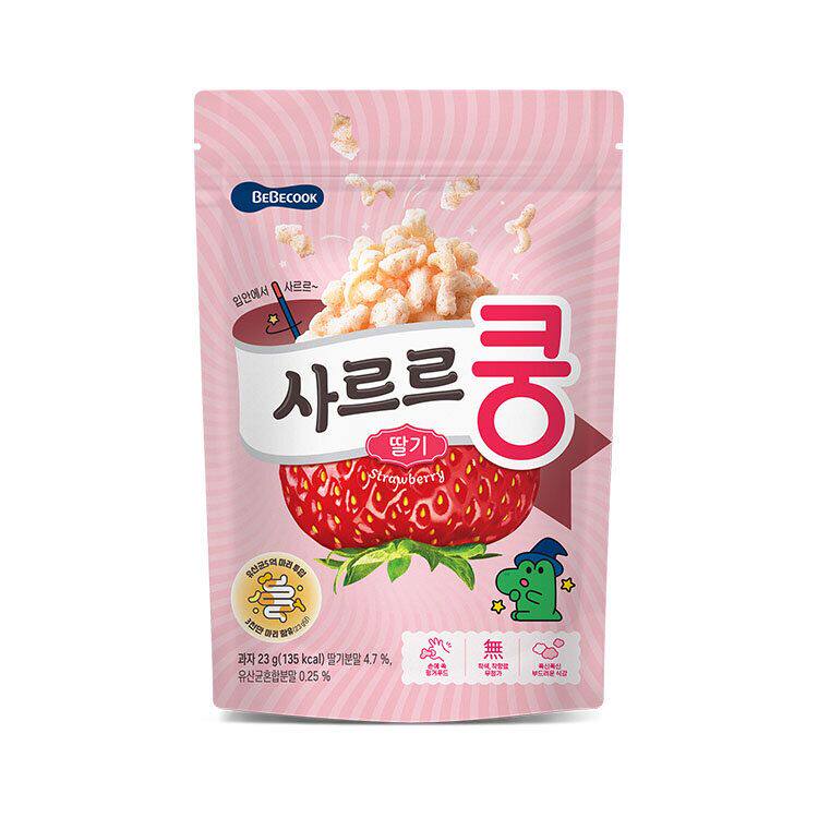 BEBECOOK益生菌泡芙草莓味23g适12个月以上含丰富的维他命A,C及钙