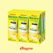 Binggrae 韩国香蕉牛奶6包采用新鲜脱脂牛奶制成混合清新水果口味