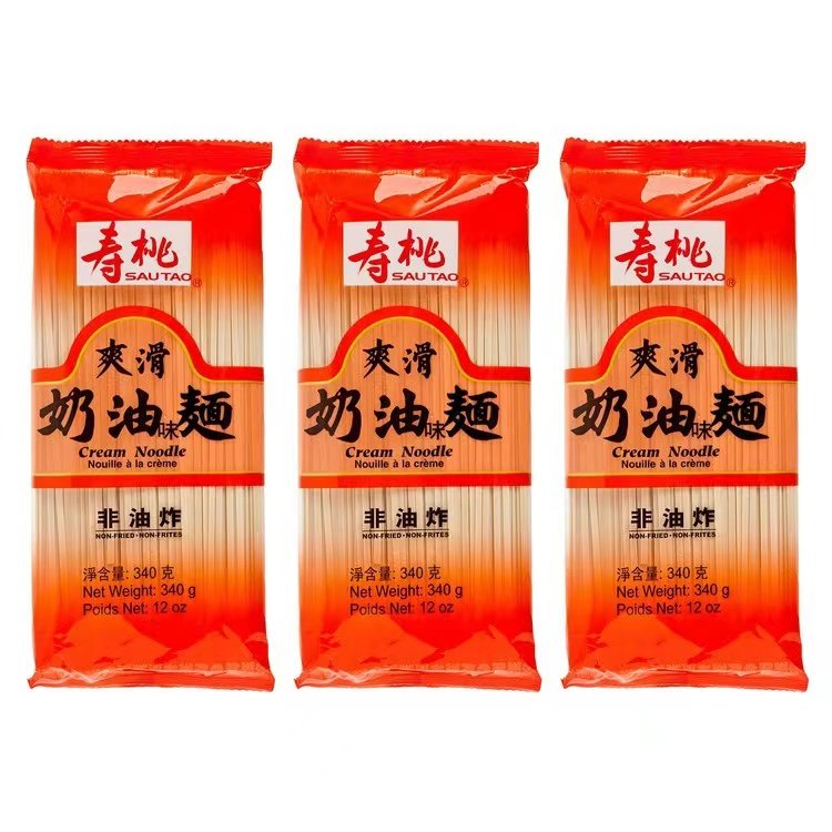 寿桃牌爽滑奶油面非油炸方便速食