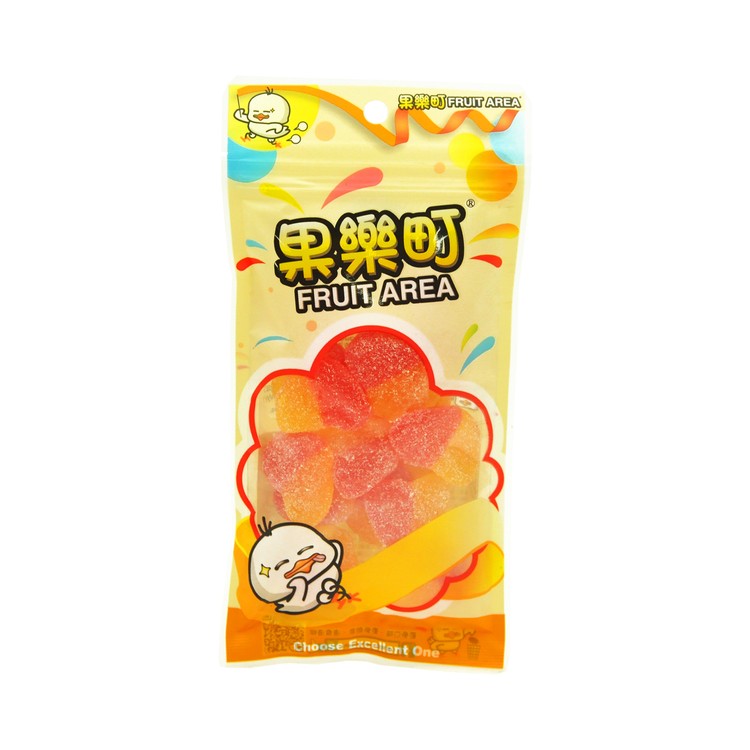 香港进口FRUIT AREA 夹糖-酸砂桃心橡皮糖学生儿童零食小吃 85G,零食/坚果/特产,传统糖果,淘宝优惠券,粉丝福利购,淘宝优惠卷