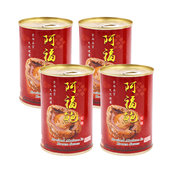 口感黏滑 380gx4罐装 香港尚品 阿福鲍鱼四只装